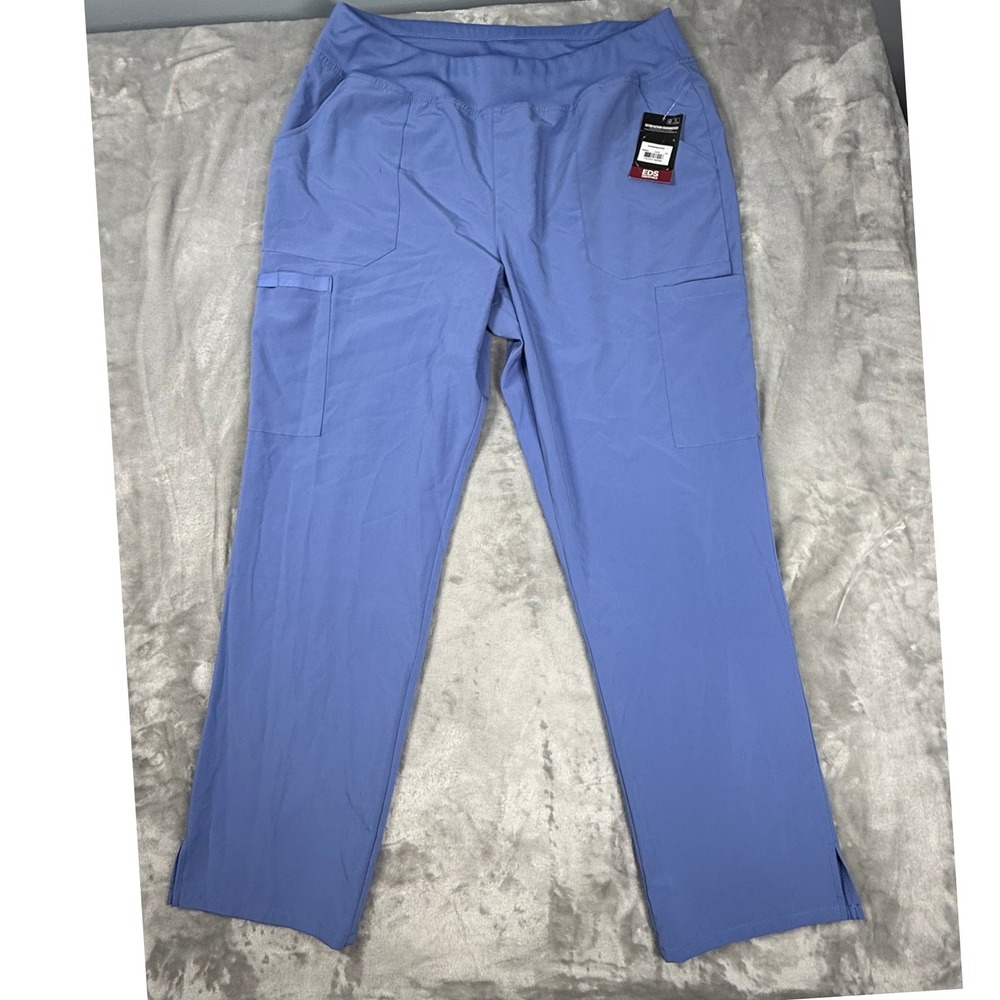 NWT Dickies Medical EDS Essentials Scrub Pants XL CIPS Blue DK005 Cargo Stretch